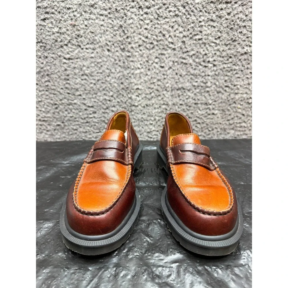 Dr. Martens Penton Classic Calf Leather Loafers Brown Amber Womens Size 5 US
